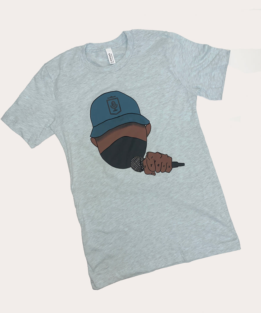 5 Fingers of Fresh (Hthr Prism Ice Blue Tee)
