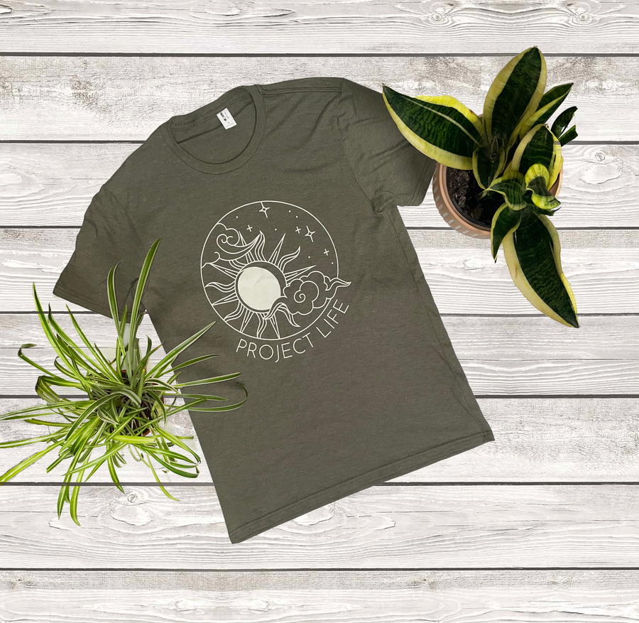 Sun, Moon, and Stars Project Life Green Tee